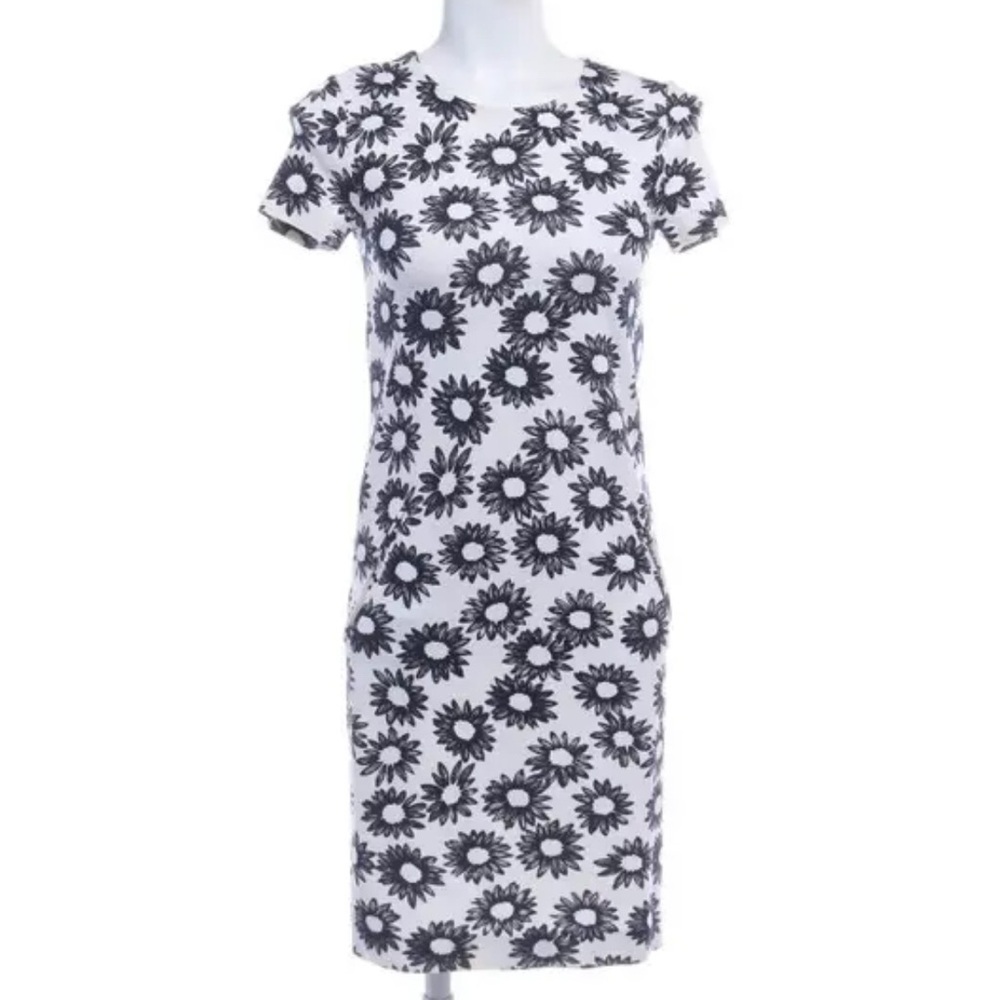 Marc Cain navy blue White Sheath Mini Dress floral print